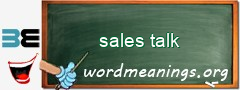 WordMeaning blackboard for sales talk